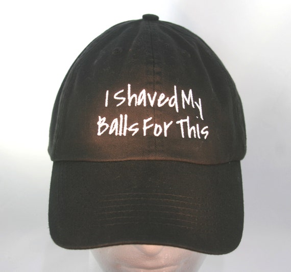 I Shaved My Balls for This (Polo Style Ball Black with White Stitching)