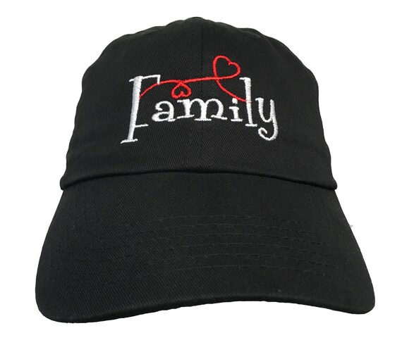 Family with Hearts (Polo Style Ball Black with White/Red Stitching)