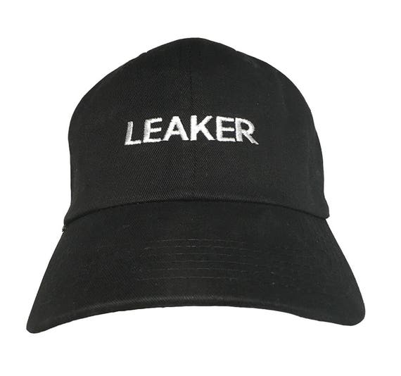 LEAKER - Black Embroidered Ball Cap