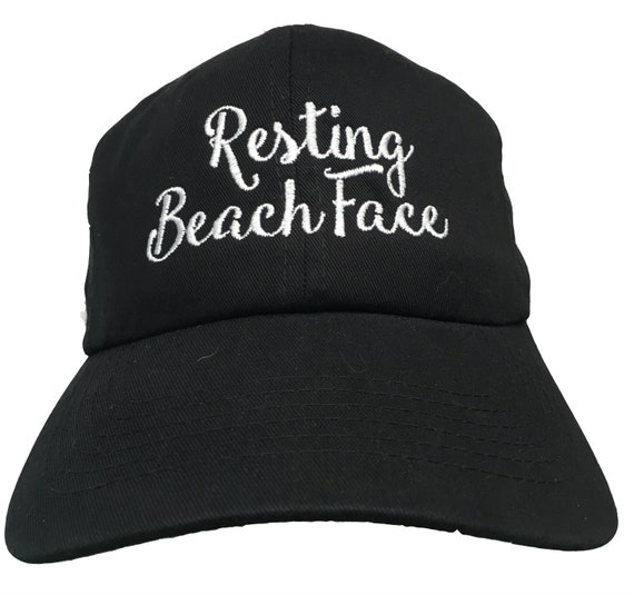 Resting Beach Face (Polo Style Ball Cap - Various Colors with White Stitching)