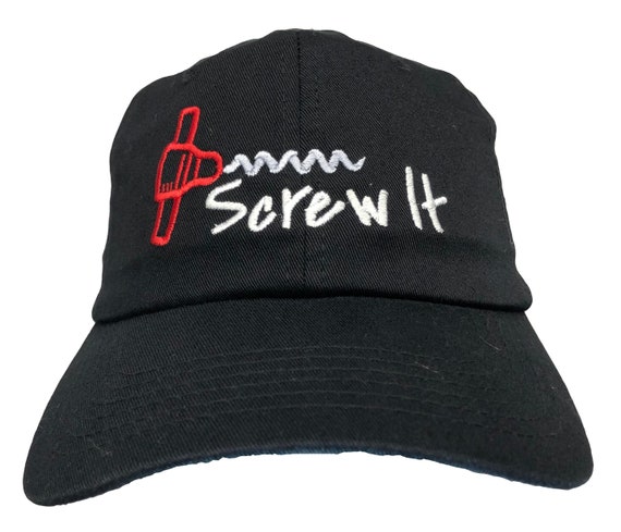 Screw It - with Corkscrew (Polo Style Dad Ball Cap Various Colors with White Stitching)