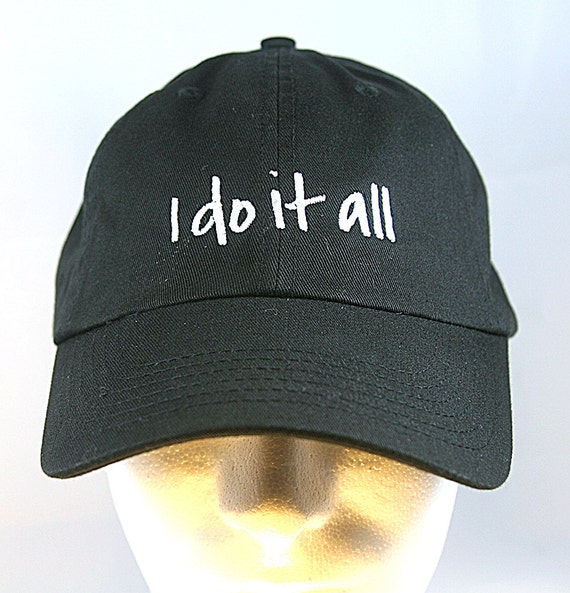 I Do It All (Polo Style Ball Black with White Stitching)