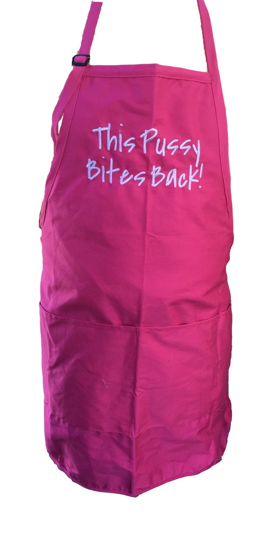 This Pussy Bites Back (Adult Apron in various colors)