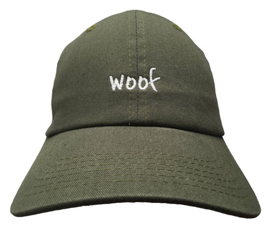 Woof (Polo Style Dad Cap Different colors embroidered with white stitching)