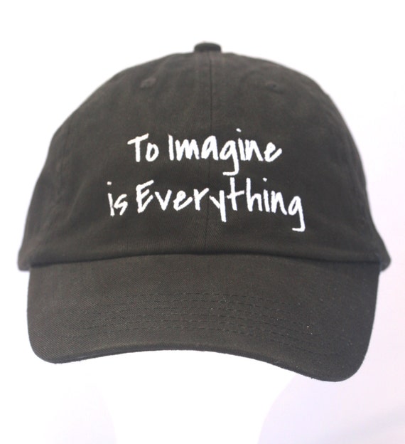 To Imagine is Everything - Polo Style Ball Cap (Black with White Stitching)