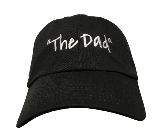 The Dad - Polo Style Ball Cap (Black with White Stitching)