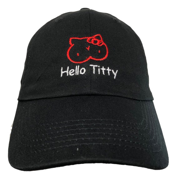 Hello Titty  (Polo Style Ball Black with White and Red Stitching)