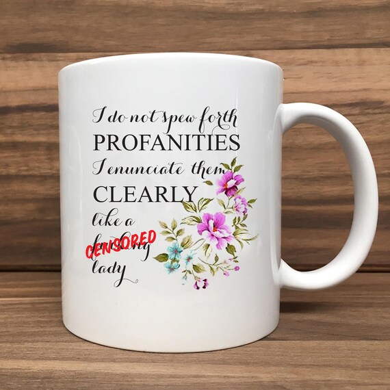 Adults Only - Coffee Mug - Profanity... Lady - Double Sided Printing 11 oz Mug