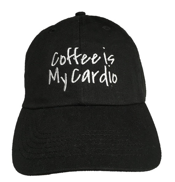 Coffee Is My Cardio (Polo Style Ball Cap - Black)