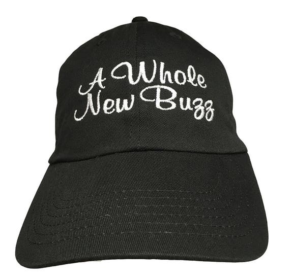 A Whole New Buzz - Polo Style Ball Cap (Black with White Stitching)