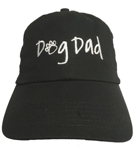 Dog Dad with Paws (Polo Style Ball Cap - Black)