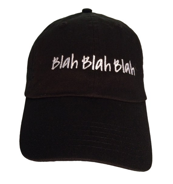 Blah Blah Blah (Polo Style Ball Black with White Stitching)