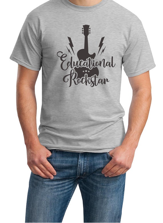 Educational Rockstar - Mens T-Shirt (Ash Gray or White)