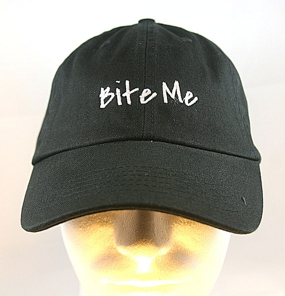 Bite Me (Polo Style Ball Black with White Stitching)