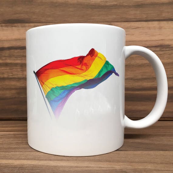 Coffee Mug - Gay Pride Flag - Double Sided Printing 11 oz Mug