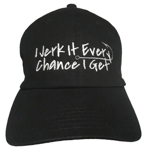 I Jerk It Every Chance I Get - Polo Style Ball Cap (Black)