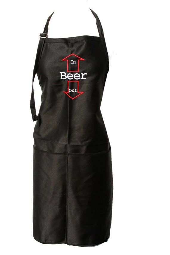 Beer in, Beer Out with arrors. (Adult Apron)