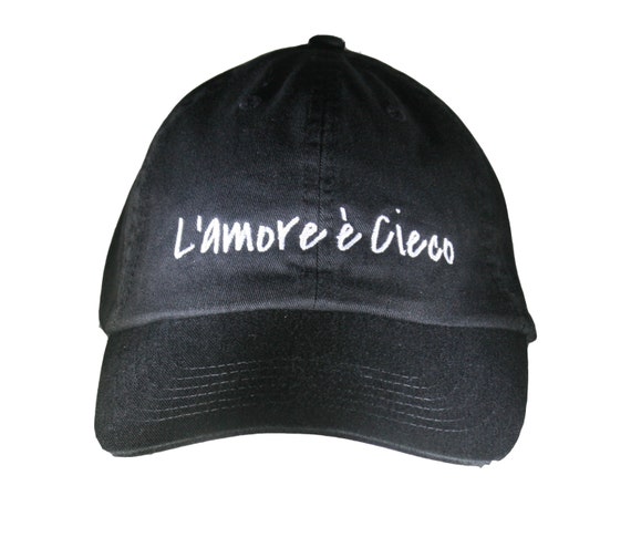 L'Amor e Cieco (Polo Style Ball Black with White Stitching)
