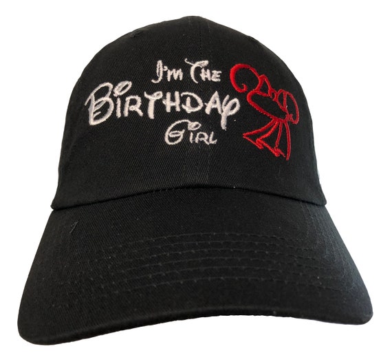 I'm The Birthday Girl - With Minnie Hat (Polo Style Ball Black with White and Red Stitching)