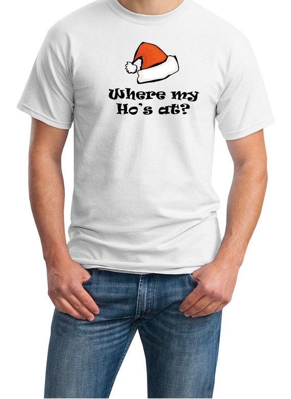 Where my Ho's at? - Mens T-Shirt (White)