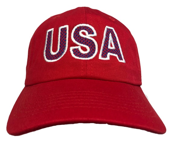 USA (CrossHatch) -  Ball Cap (Various Colors with White Stitching)