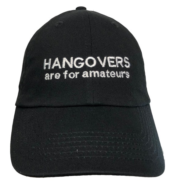 Hangovers are for amateurs (Polo Style Ball Cap - Various Colors with White Stitching