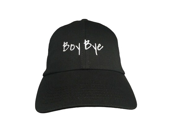 Boy Bye - Polo Style Ball Cap (Black with White Stitching)