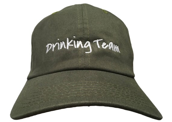 Drinking Team - Polo Style Ball Cap (Various Colors with White Stitching)