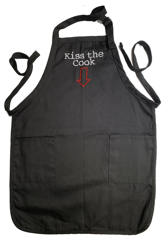 Kiss the Cook with Arrow (Adult Apron) In various colors