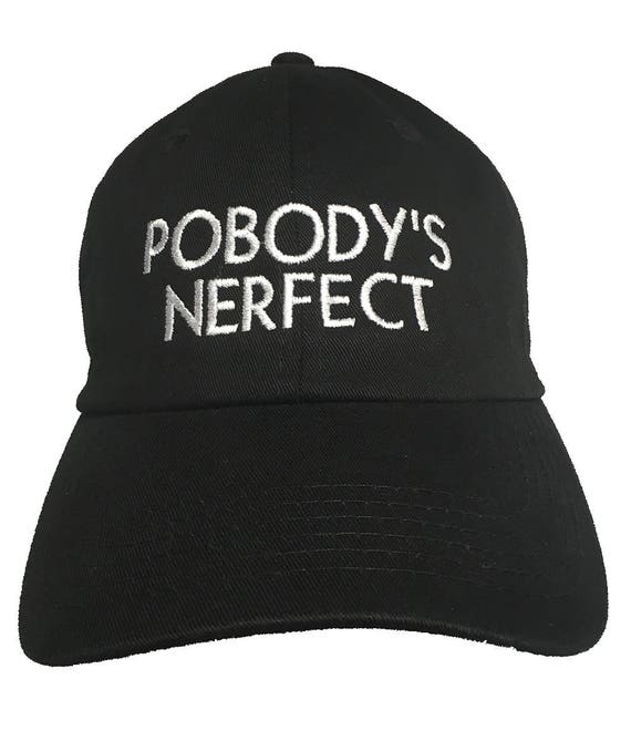 POBODY'S NERFECT (Polo Style Ball Black with White Stitching)