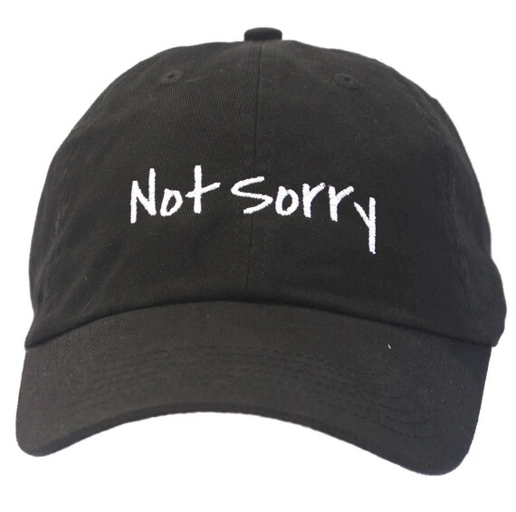 Not Sorry (Polo Style Ball Black with White Stitching)