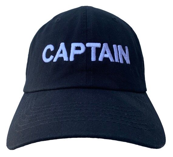 CAPTAIN - Polo Style Ball Cap (Various colors with White Stitching)