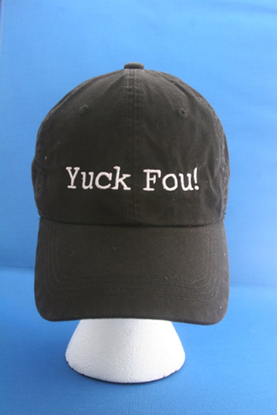 Yuck Fou!- Ball Cap (Black with White Stitching)