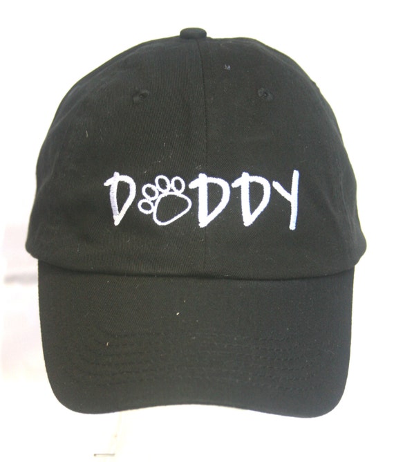 Daddy with Paw Print (Polo Style Ball Cap - Available in Colors)