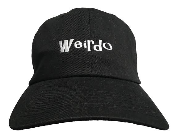 Weirdo (Ball Cap - Black Embroidered with White Stitching)