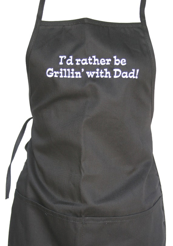 I'd rather be Grillin with Dad! Kids Apron