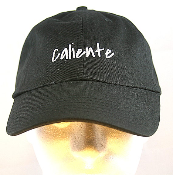 Caliente - Polo Style Ball Cap (Black with White Stitching)