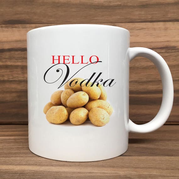 Coffee Mug - Hellow Vodka (with Pile of Potatoes) - Double Sided Printing 11 oz Mug