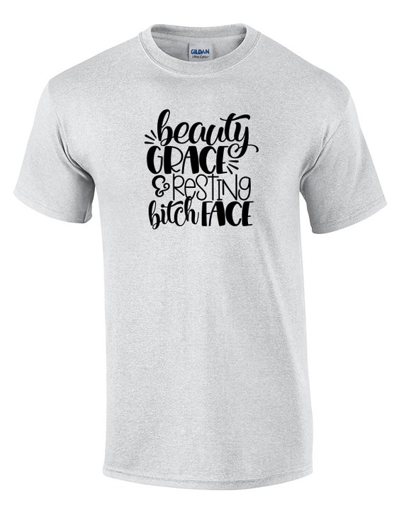 Beauty Grace & Resting Bitch Face (Mens T-Shirt)