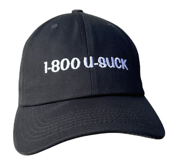 1-800-U-SUCK (Polo Style Ball Black with White Stitching)