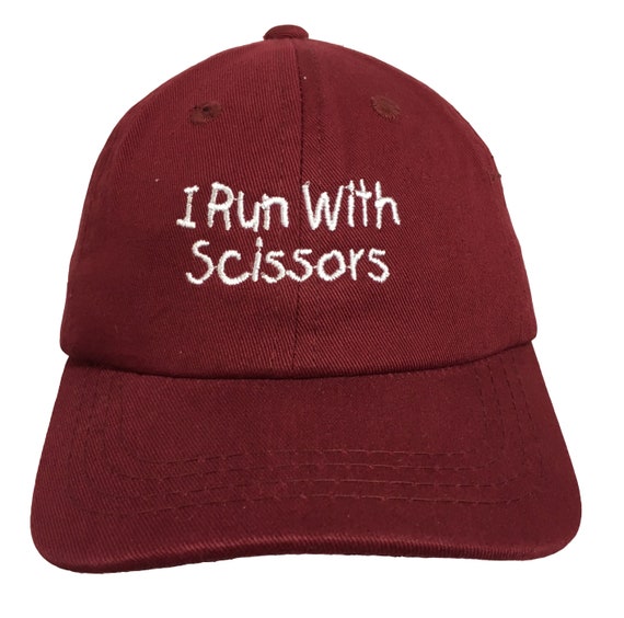 I Run With Scissors  (Polo Style INFANT Ball Cap in various colors)