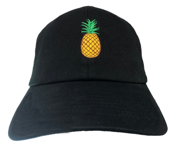 Emoji Pineapple - Polo Style Ball Cap (Black)