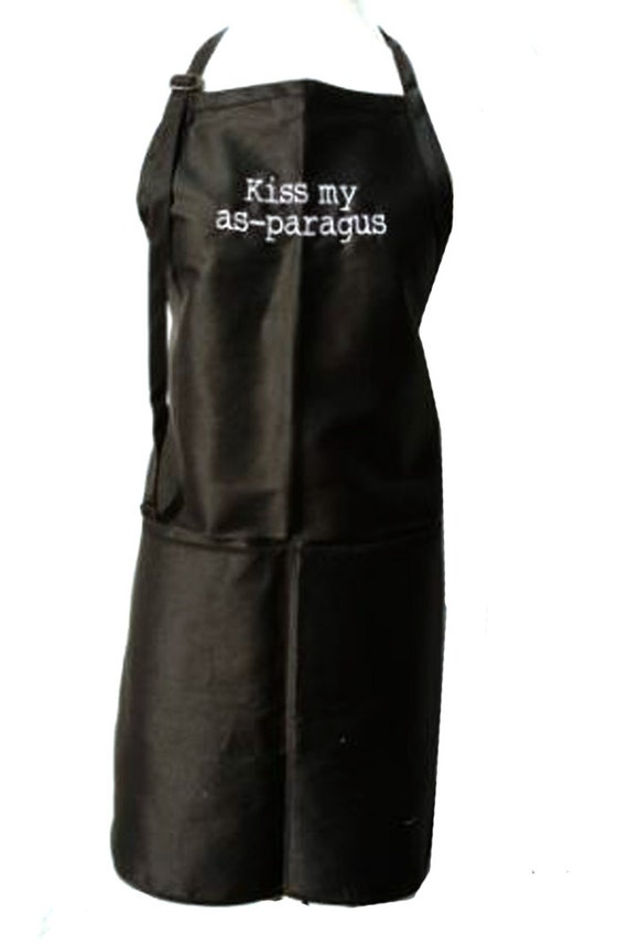 Kiss my As-paragus (Adult Apron) Available in colors too.