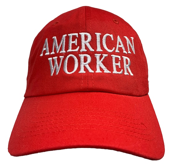 American Worker -  Ball Cap (Various Colors with White Stitching)