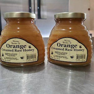 TWO Orange Creamed Raw Honey