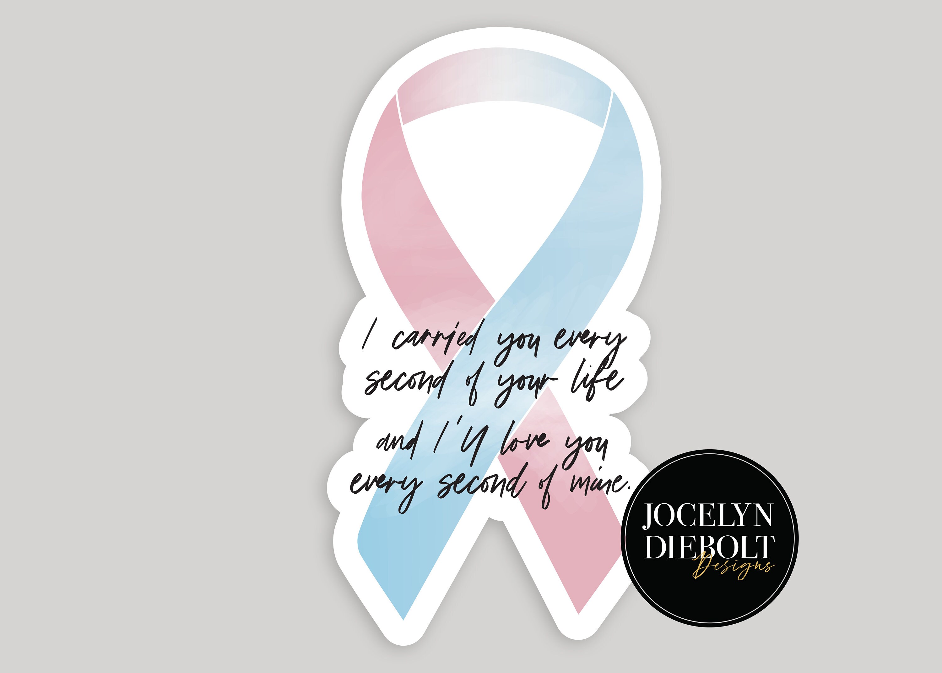 Miscarriage Awareness Ribbon Sticker Water Resistant Decals Etsy
