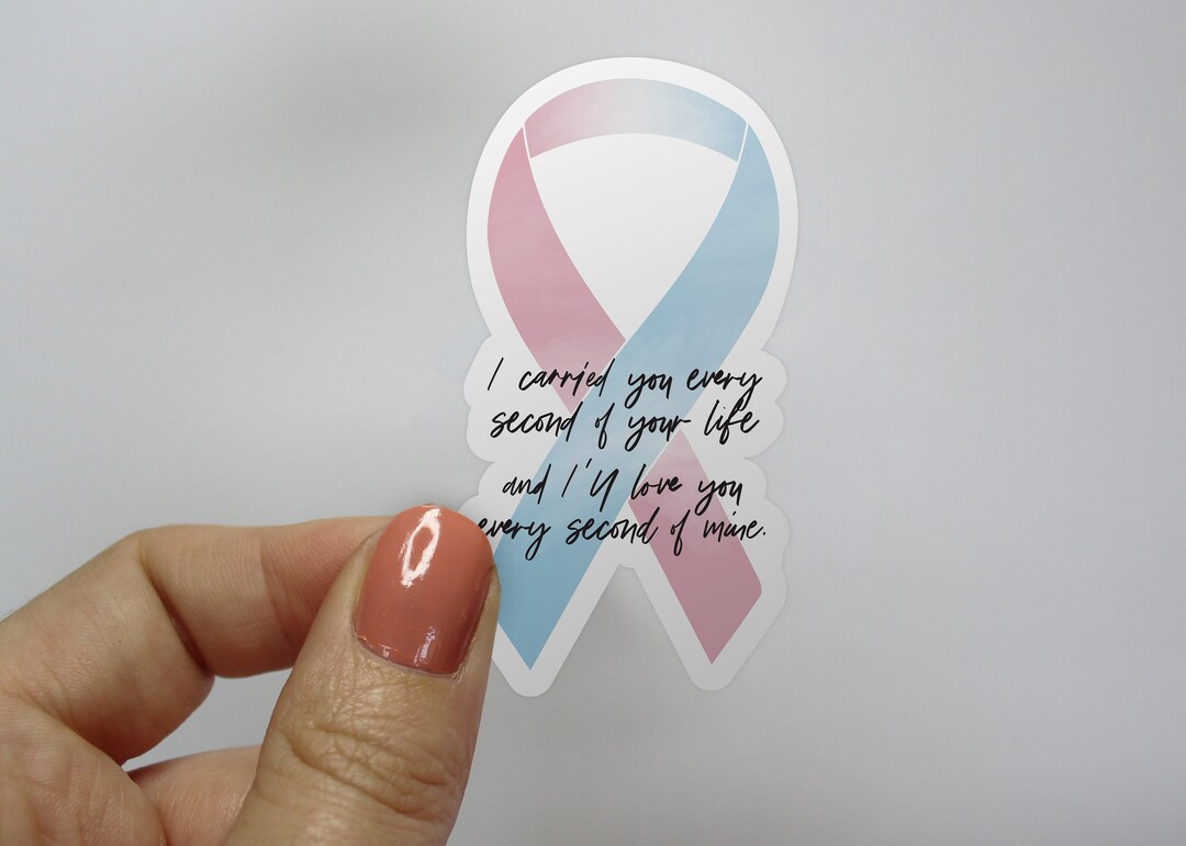 Miscarriage Awareness Ribbon Sticker Water Resistant Decals Etsy