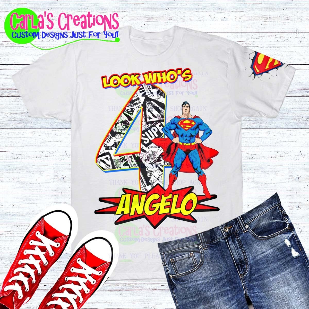 Superman Custom Birthday Shirt Superman 