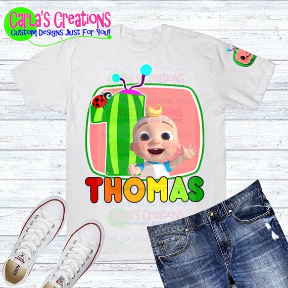 camisetas personalizadas de cocomelon