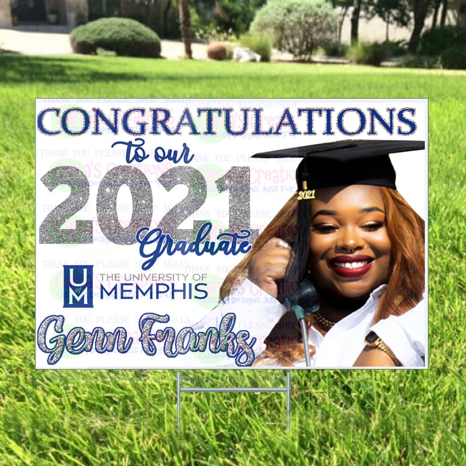 Graduation Yard Sign Yard Sign Yard Poster Class of 2021 | Etsy